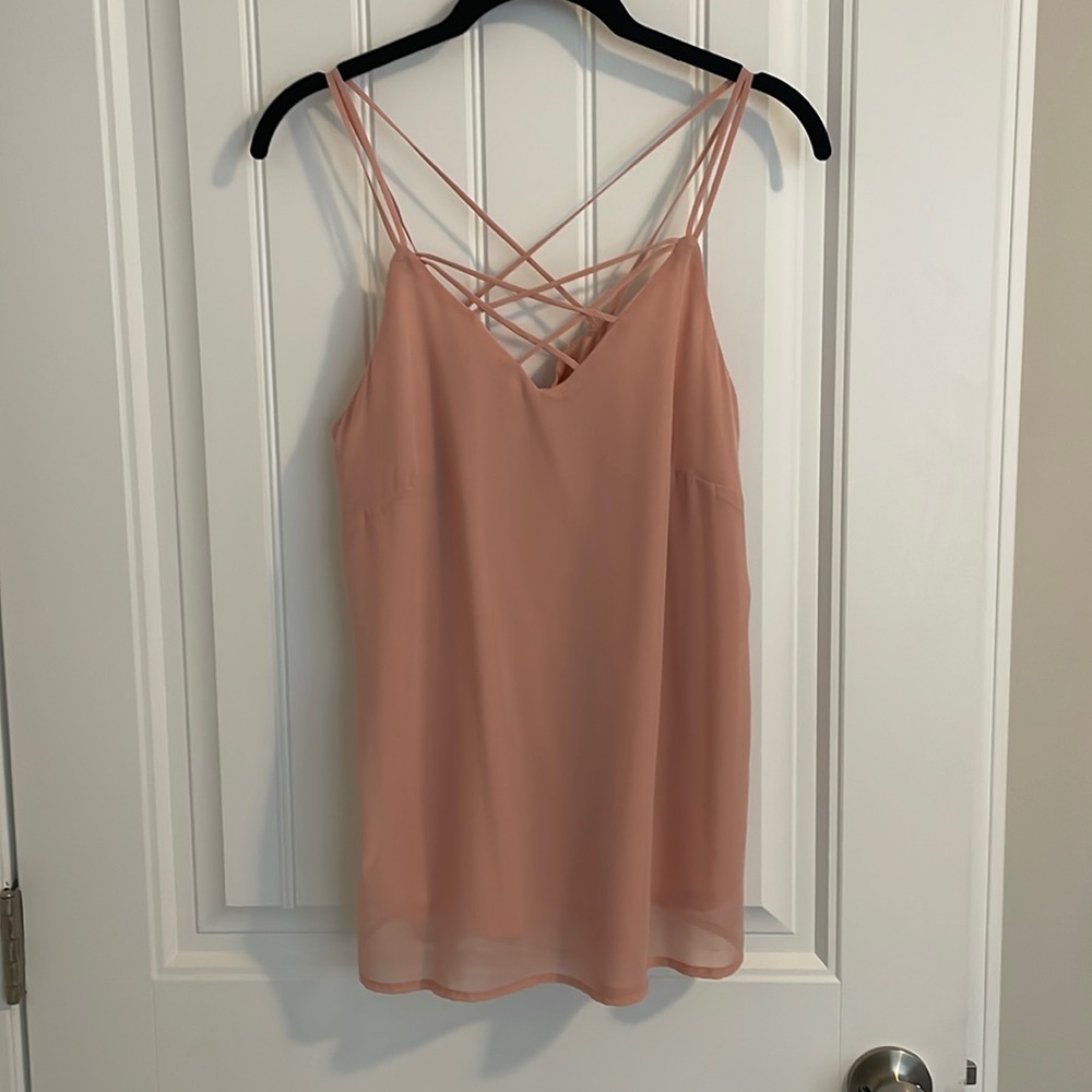 Dark blush tank blouse